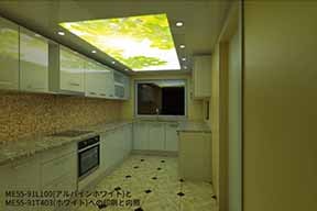 膜天井による光のイメージ