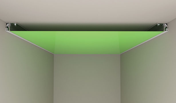 膜天井の取付部詳細